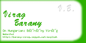 virag barany business card